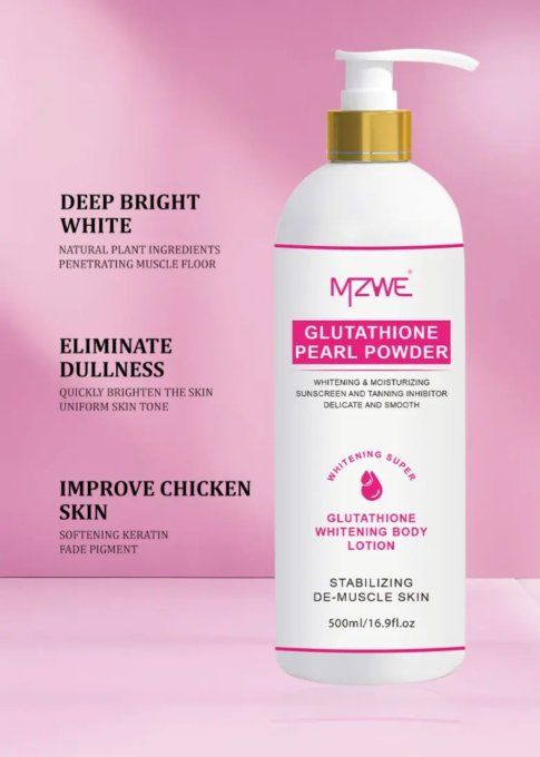 LAIT ÉCLAIRCISSANT GLUTATHION + POUDRE DE PERLES